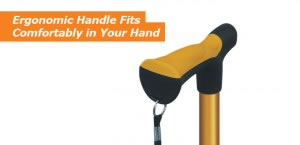 Hugo Folding Cane's Ergonomic Handle Fits Comfortably in Your Hand