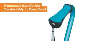 Hugo Offset Cane, Ergonomic Handle Fits Comfortably in Your Hand